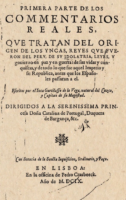 El inca Garcilaso de la Vega por Alonso Ruiz Rosas