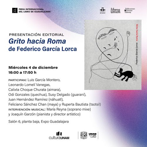 Grito hacia Roma, un poema de Federico García Lorca. Edición en lenguas originarias. (FIL 2024, México)