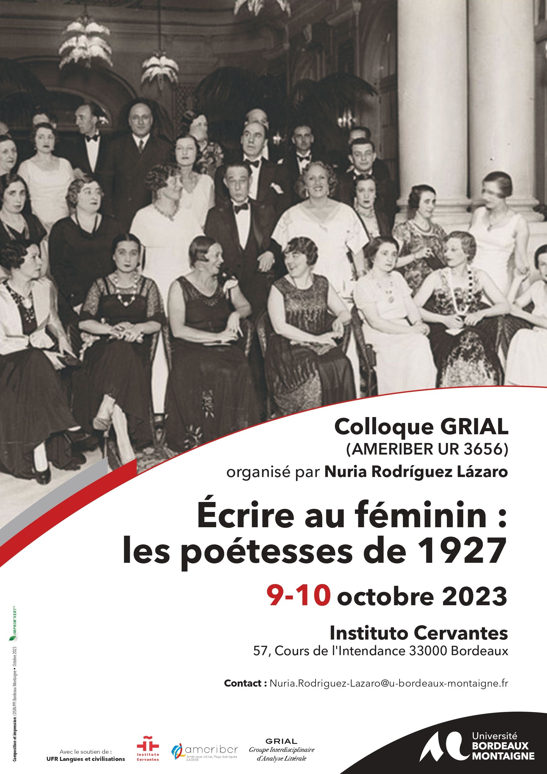 Le discours poétique des femmes de la Génération de 1927