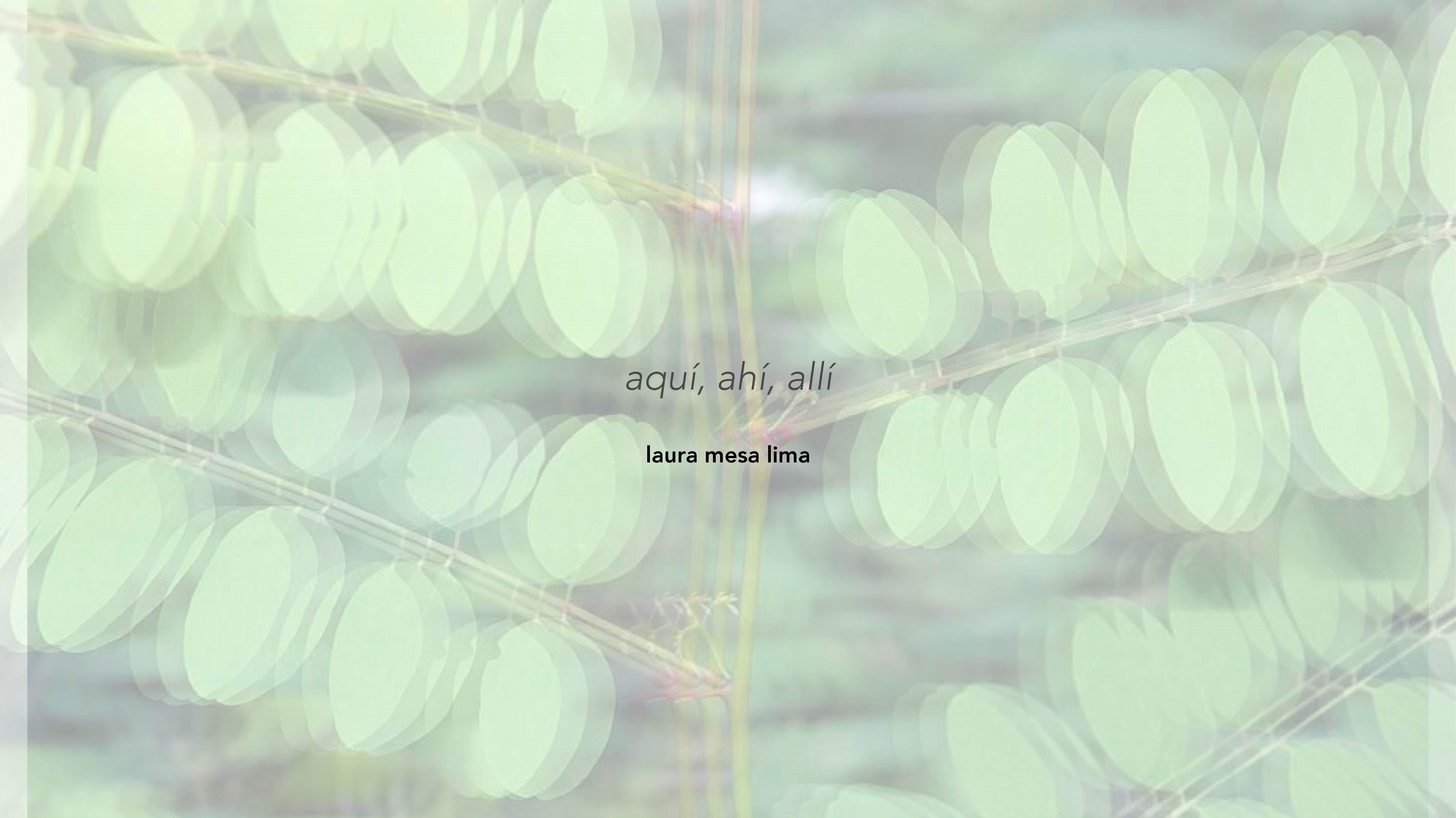 Aquí, ahí, allí: catálogo