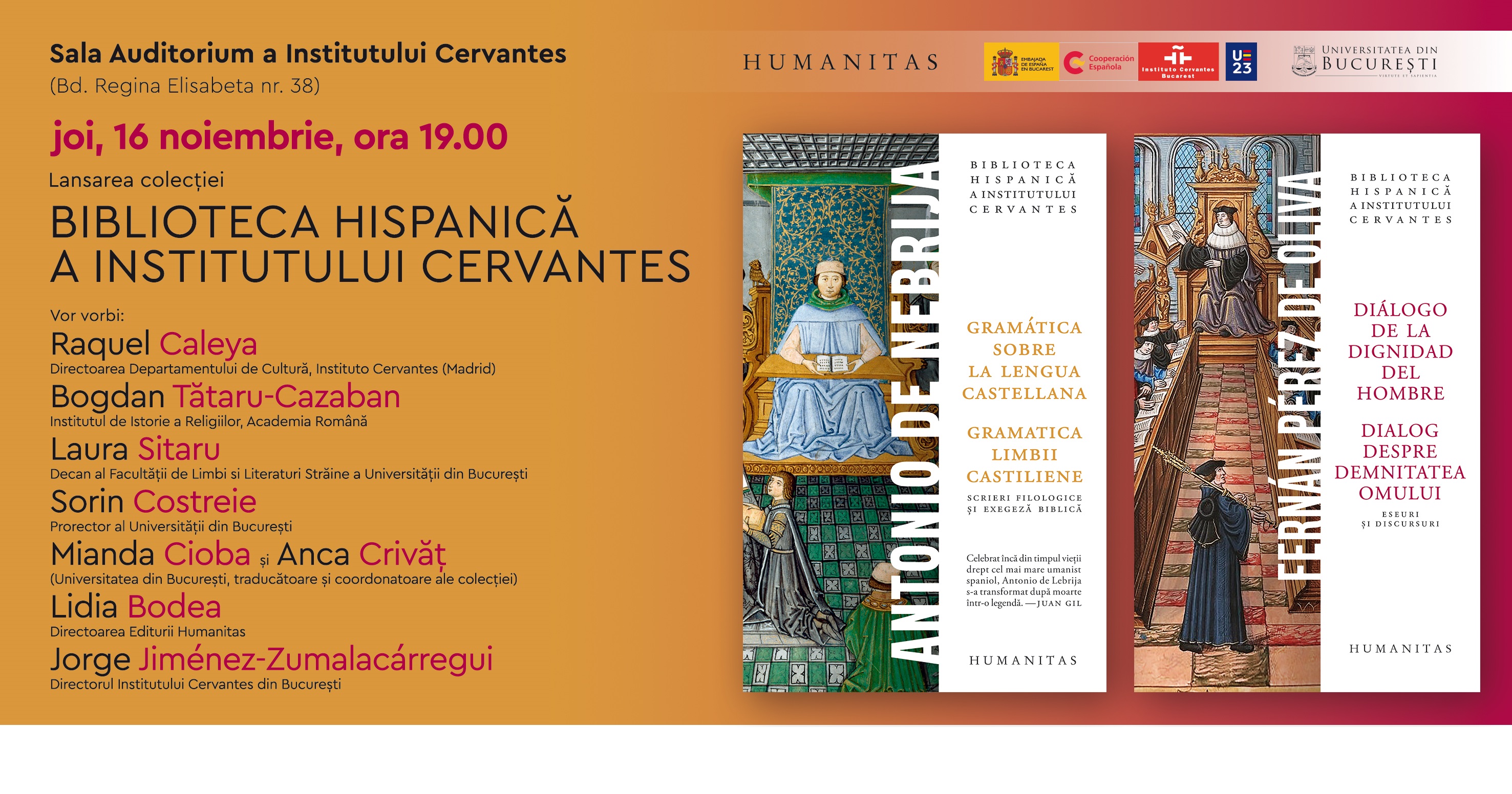 Presentación de la colección Biblioteca Panhispánica del Instituto Cervantes de Bucarest