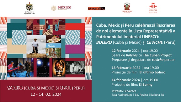 Cuba, México y Perú celebran la inscripción de dos nuevas incorporaciones en la Lista Representativa del Patrimonio Inmaterial de la UNESCO: El Bolero (Cuba y México) y El Ceviche (Perú)