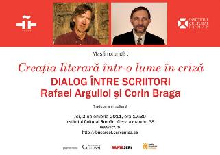 Creación literaria y mundo en crisis. Escritores en diálogo: Rafael Argullol y Corin Braga