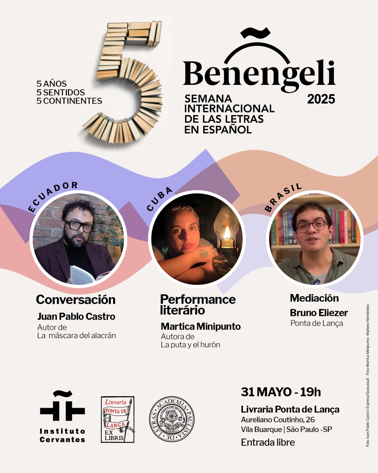 Encuentro y Performance literario con cinco sentidos