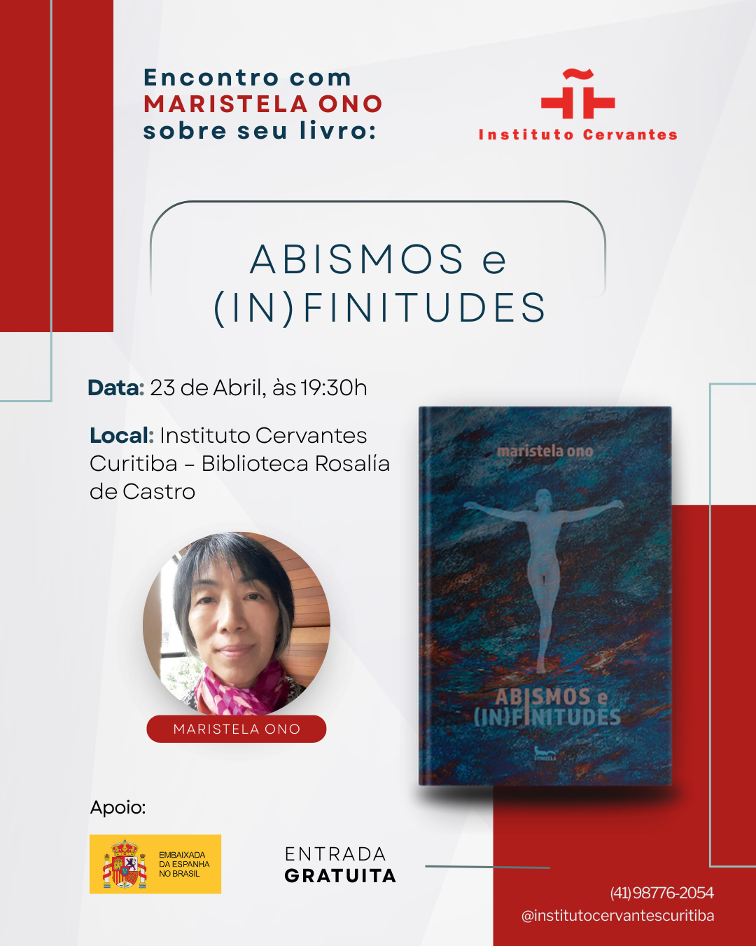 Encuentro con Maristela Ono en torno a su libro Abismos e (In) finitudes
