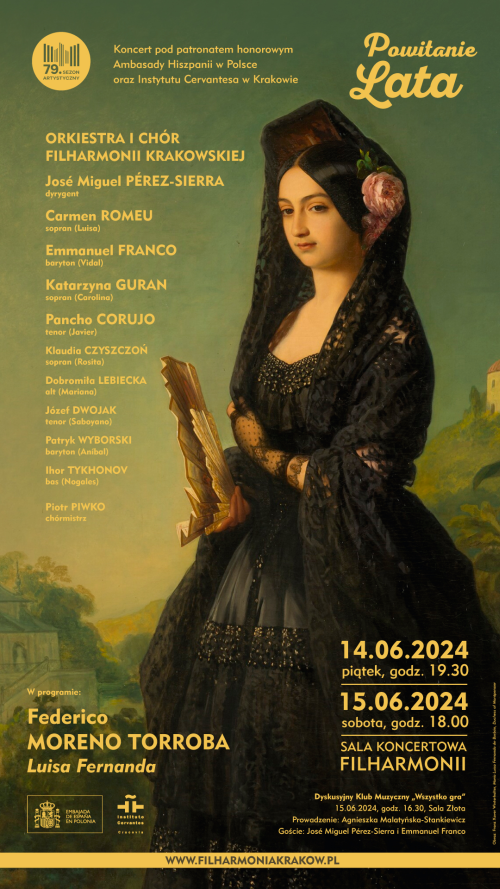 Luisa Fernanda, Federico Moreno Torroby, w ramach koncertów organizowanych w Filharmonii Krakowskiej