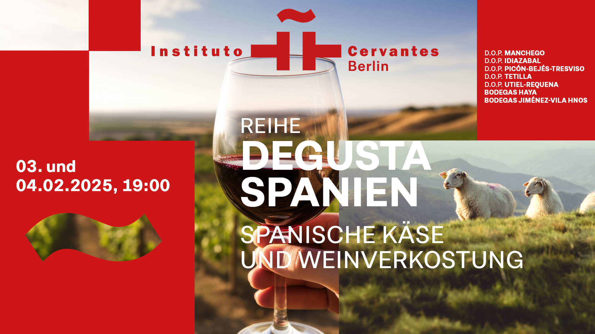 Käse und Wein aus Spanien mit geschützter Ursprungsbezeichnung