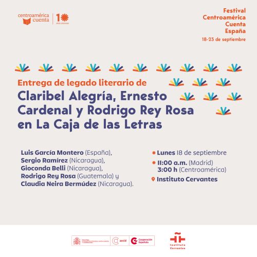 Caja de las Letras: Claribel Alegría, Ernesto Cardenal y Rodrigo Rey Rosa