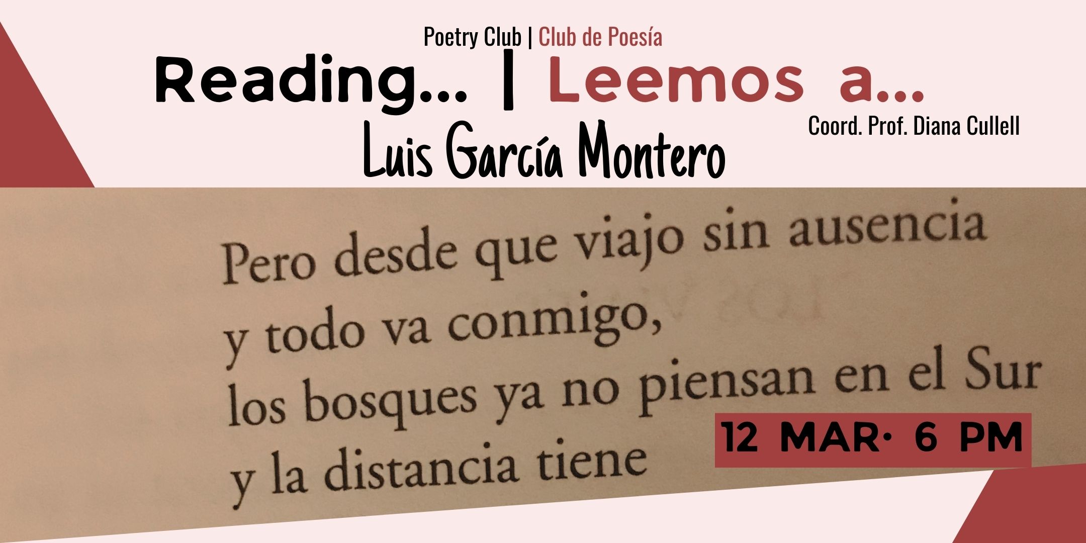 Reading... Luis García Montero
