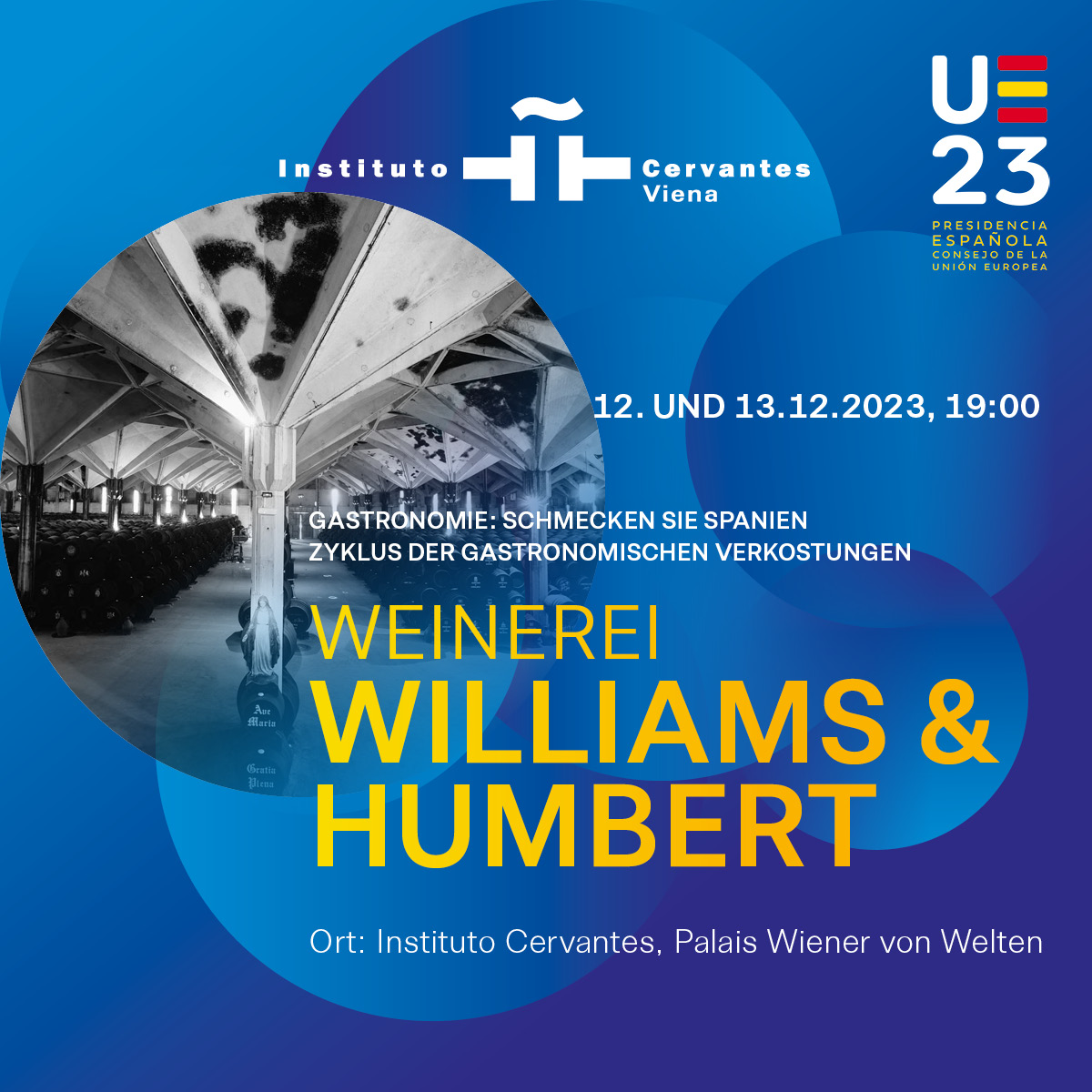 Taller y degustación de vinos españoles. Bodegas William & Humbert