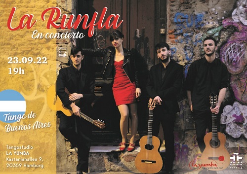 Cuarteto de tango La Runfla, de Buenos Aires. 