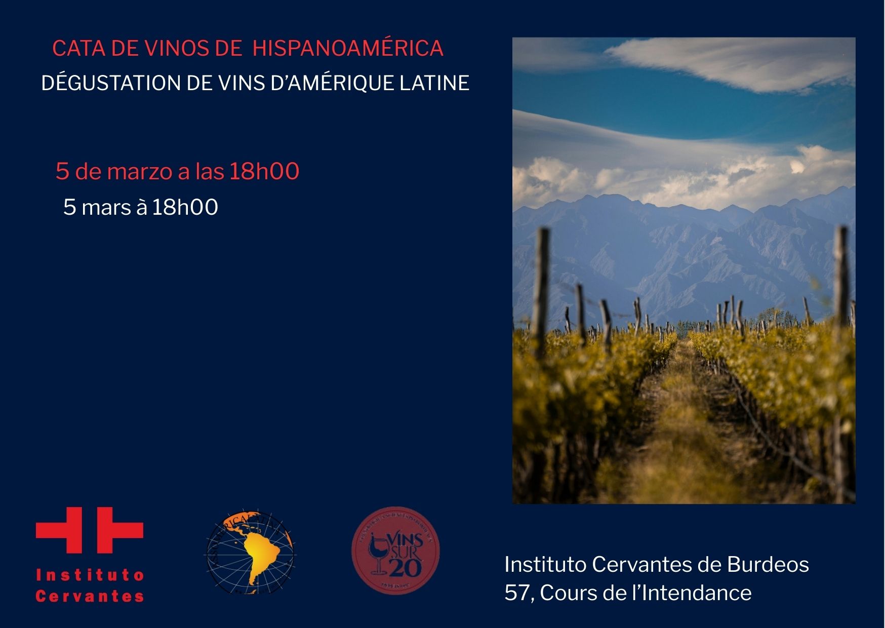 Cata de vinos de Hispanoamérica
