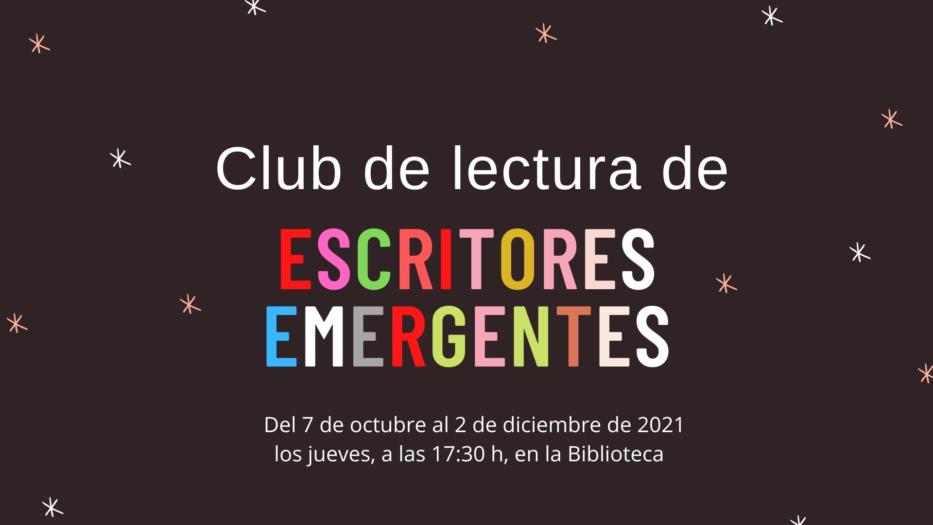 Taller de lectura de escritores emergentes (presencial)