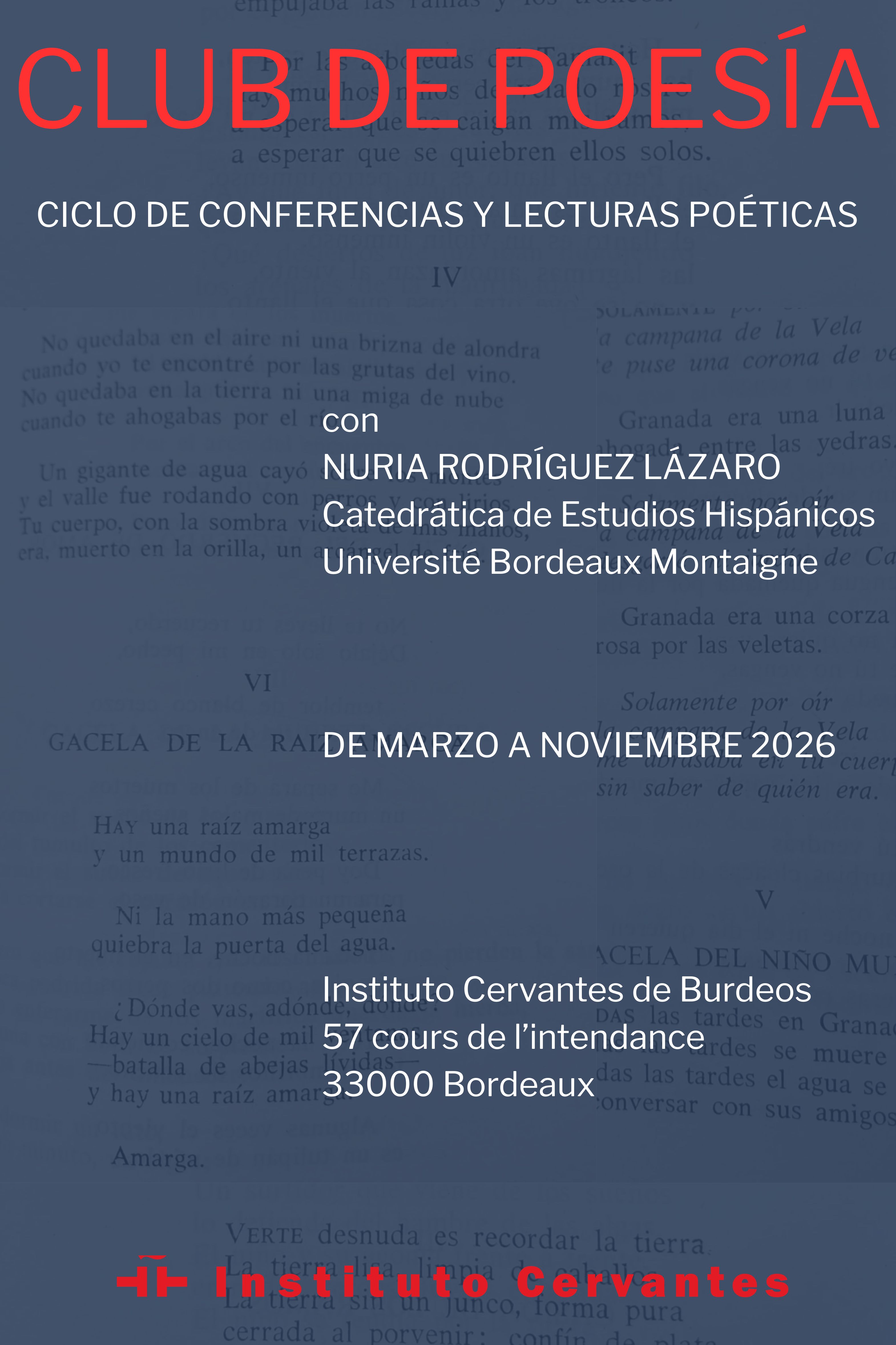 Club de Poesía del Instituto Cervantes de Burdeos