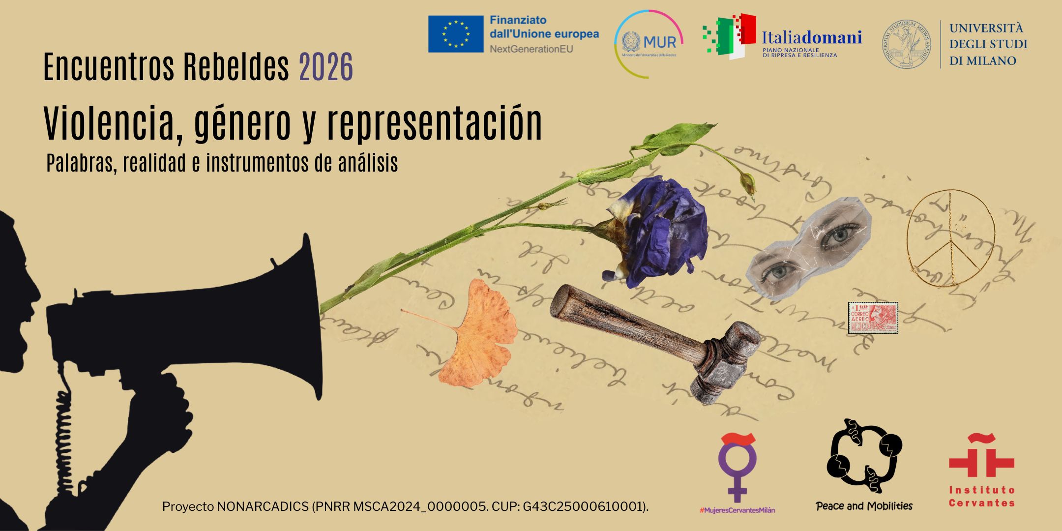 Encuentros rebeldes 2026. Violencia, género y representación Palabras, realidad e instrumentos de análisis