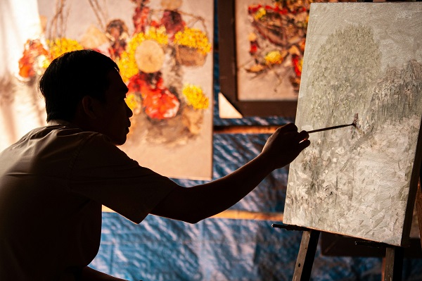 Pintura con siluetas