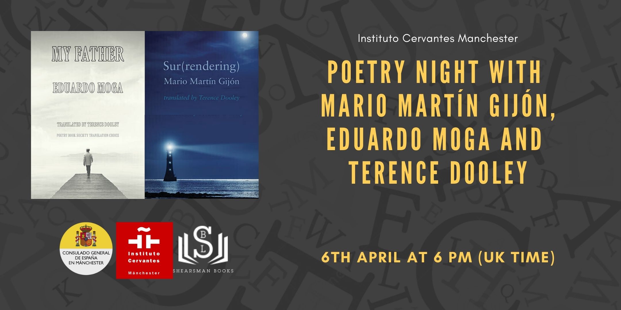 Poetry Night with Mario Martín Gijón, Eduardo Moga and Terence Dooley