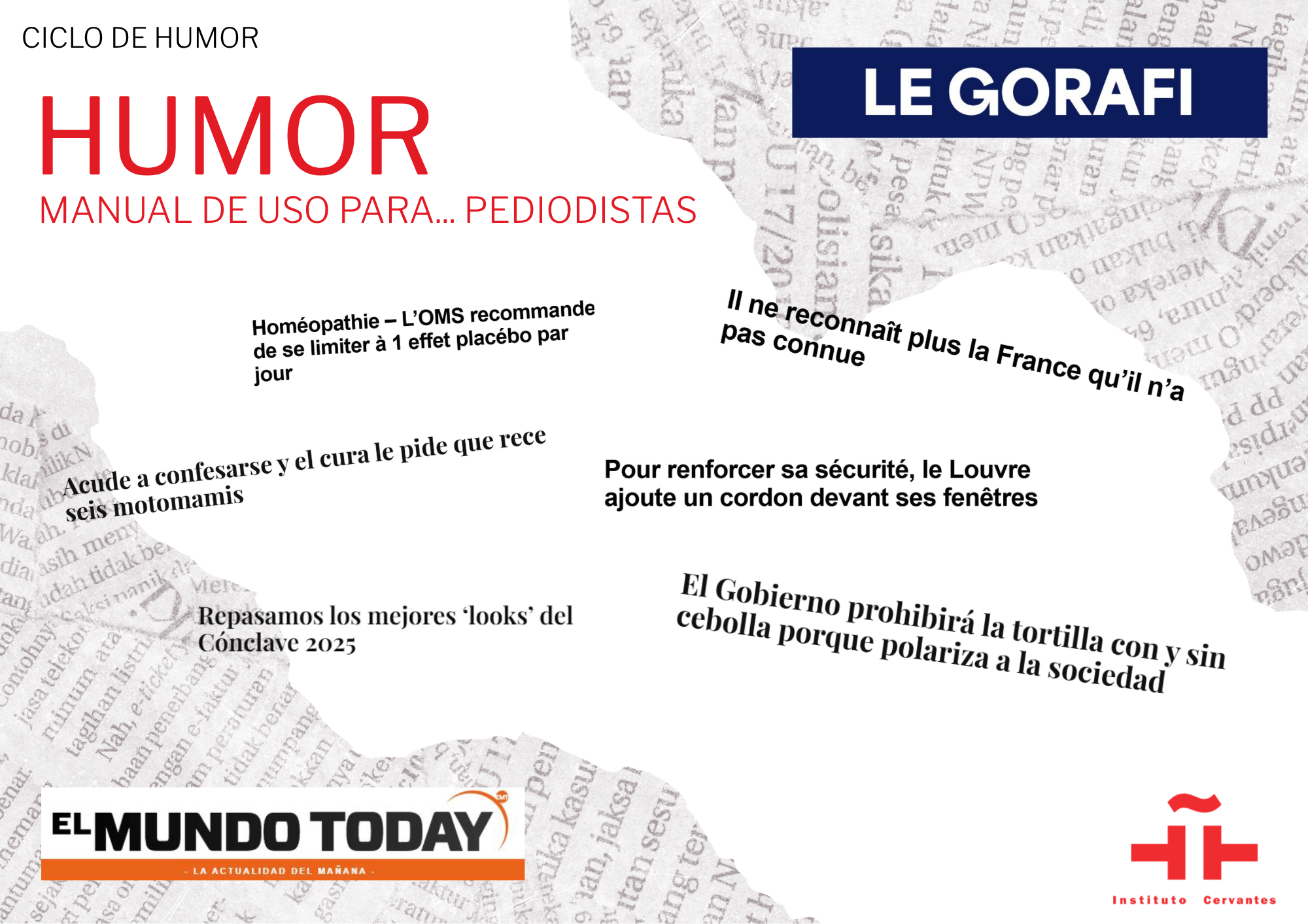 Humor: manual de uso para... periodistas (El Mundo Today y Le Gorafi)