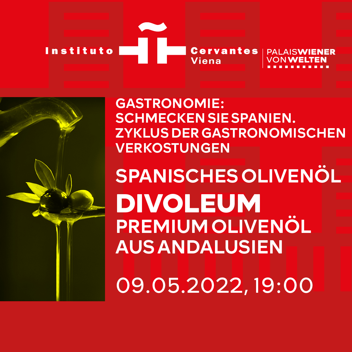 Gastronomie: Schmecken Sie Spanien.  Zyklus der gastronomischen Verkostungen Spanisches Olivenöl. Divoleum, premium Olivenöl aus Andalusien