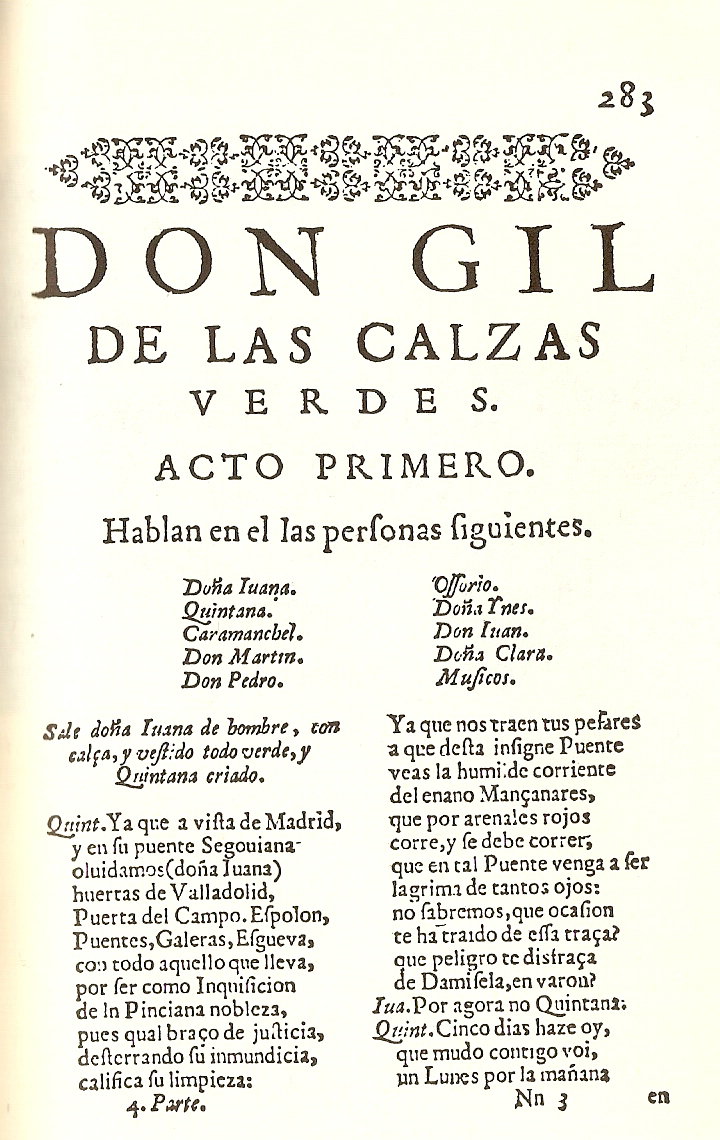 Don Gil de las calzas verdes, de Tirso de Molina