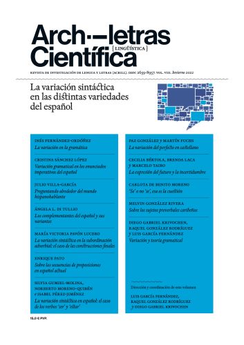 Archiletras Científica. Vol. VIII. La variación sintáctica en las distintas variedades del español