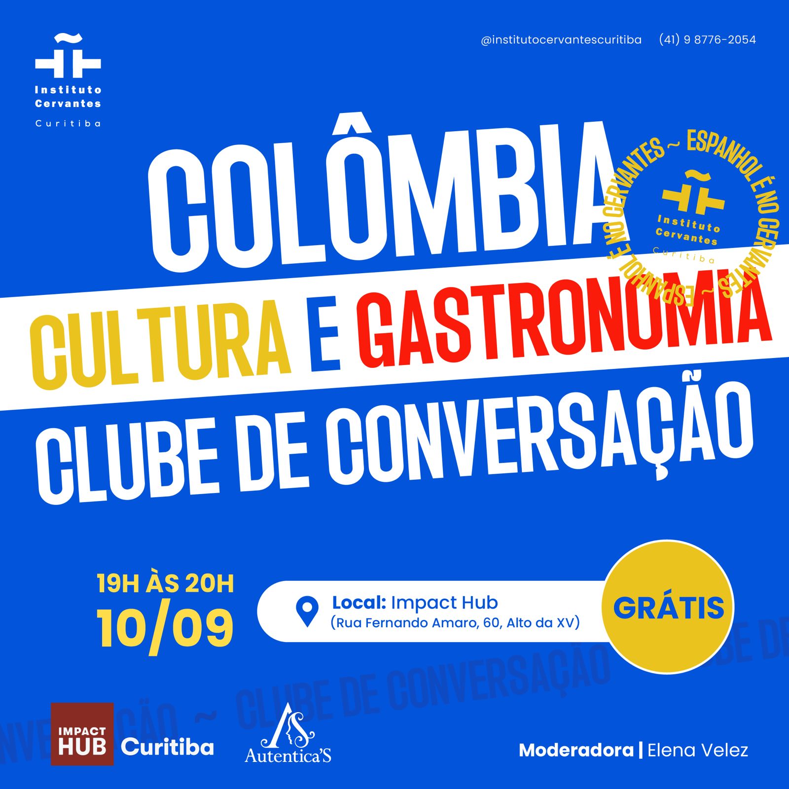Clube de conversação em espanhol: Colômbia - cultura e gastronomia