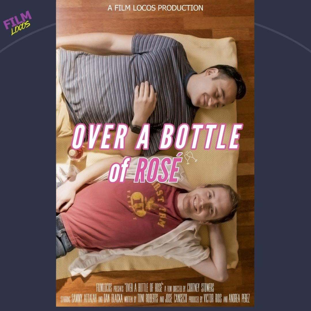 Over a bottle of rosé