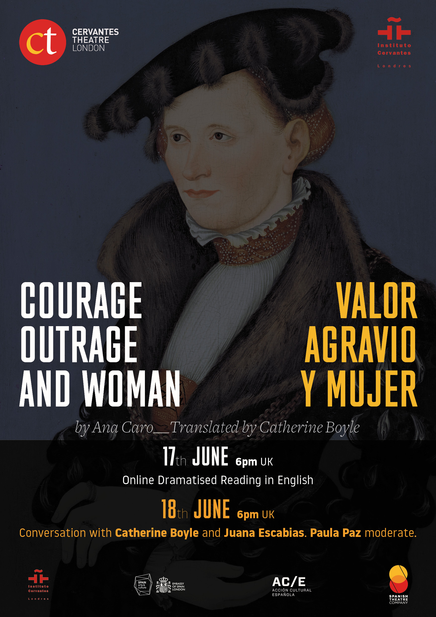 Actividades en línea sobre Ana Caro de Mallén en el Teatro Cervantes de Londres