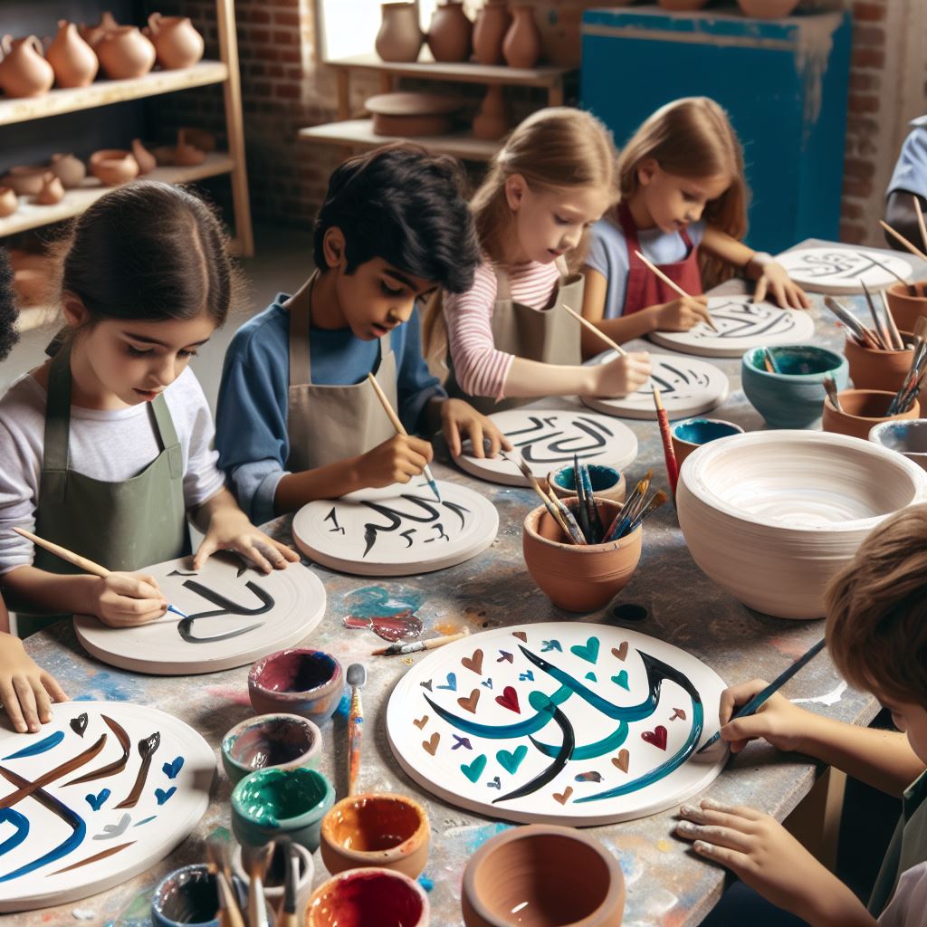 Atelier de céramique et de calligraphie pour les enfants