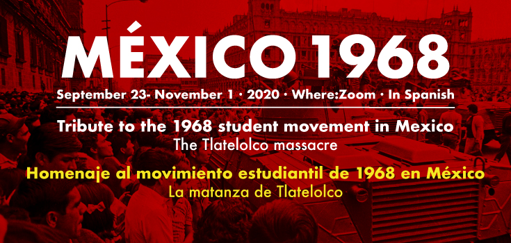 Tribute to the 1968 student movement in Mexico. The Tlatelolco massacre. 