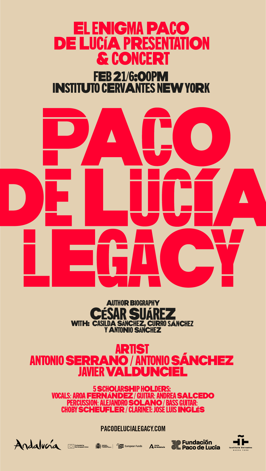 Paco de Lucía Biography Presentation  and Concert SOLD OUT