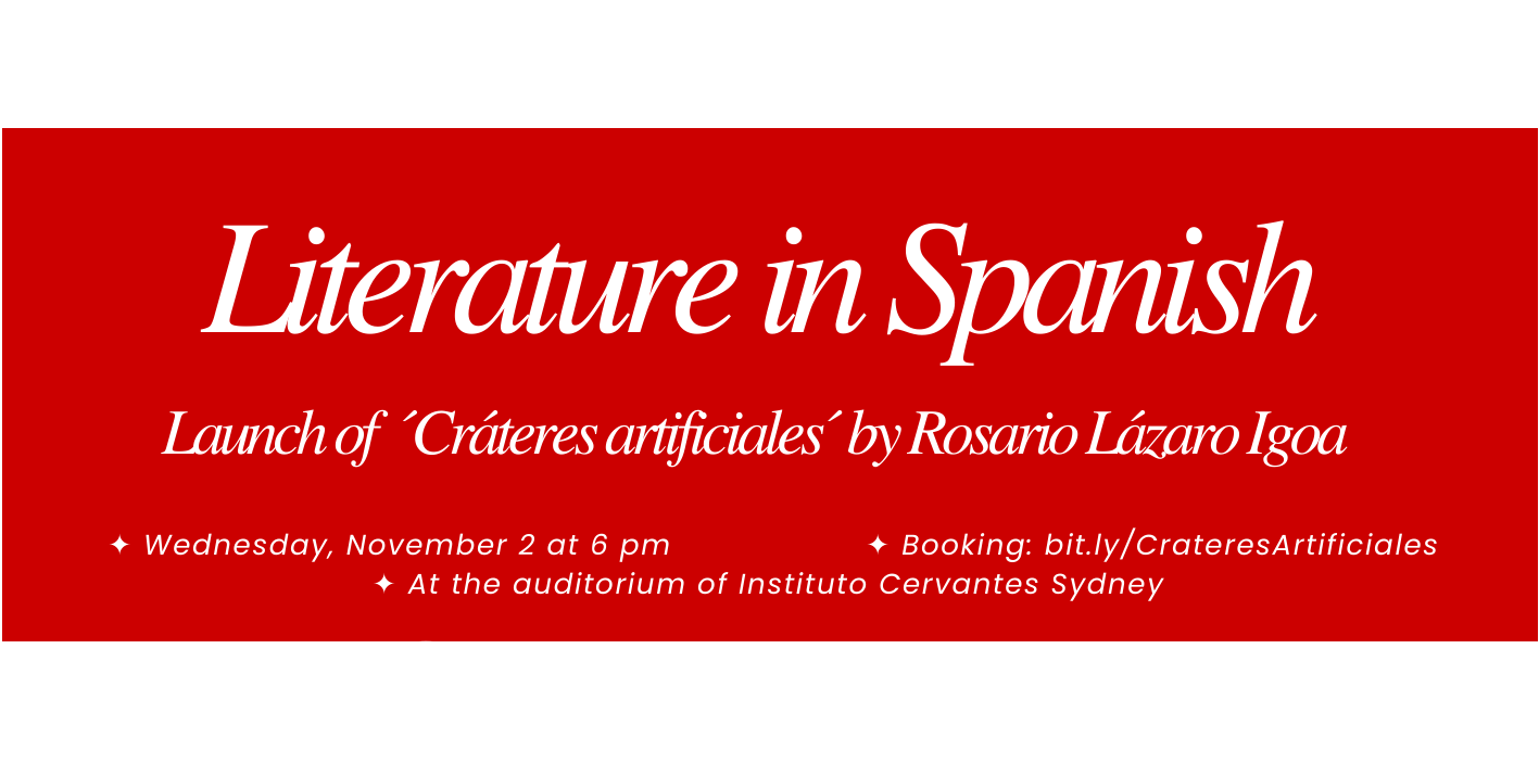 Literatura en Español: presentación de Cráteres artificiales con Rosario Lázaro Igoa